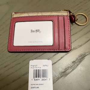 Coach wallet new, light khaki and burgundy